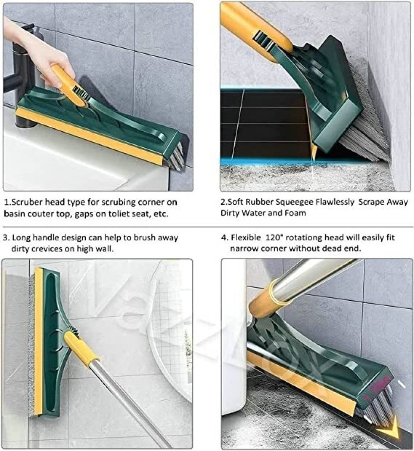 Gap Cleaning Wiper Brush Gap Cleaning Squeegee Brush Rotatable