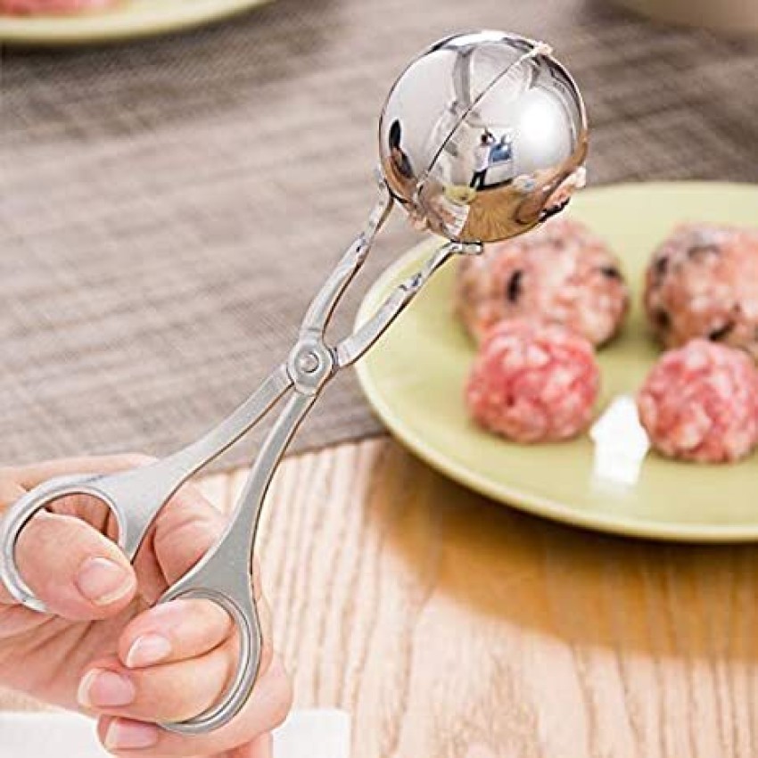 Melon Baller Scoop, Meatball Scoop Ball Maker Meat Baller Tongs Stainless  Steel Cake Pop Maker (L)