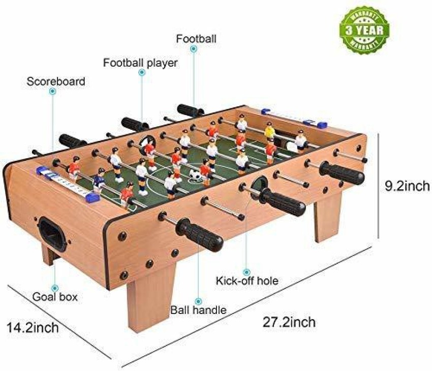 Prime Portable Wooden Big Table Football/Foosball Soccer Game Set with 6  Rods for Adults and Kids Pack of 1