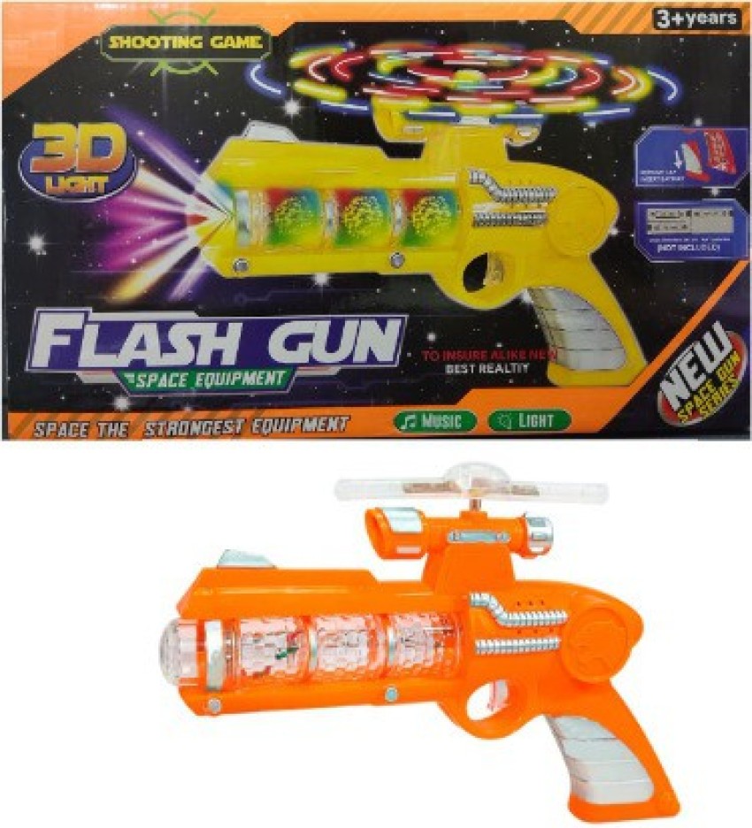 Zest4u Flash Gun Toy with Music and 3D Light for kids Diwali Gun