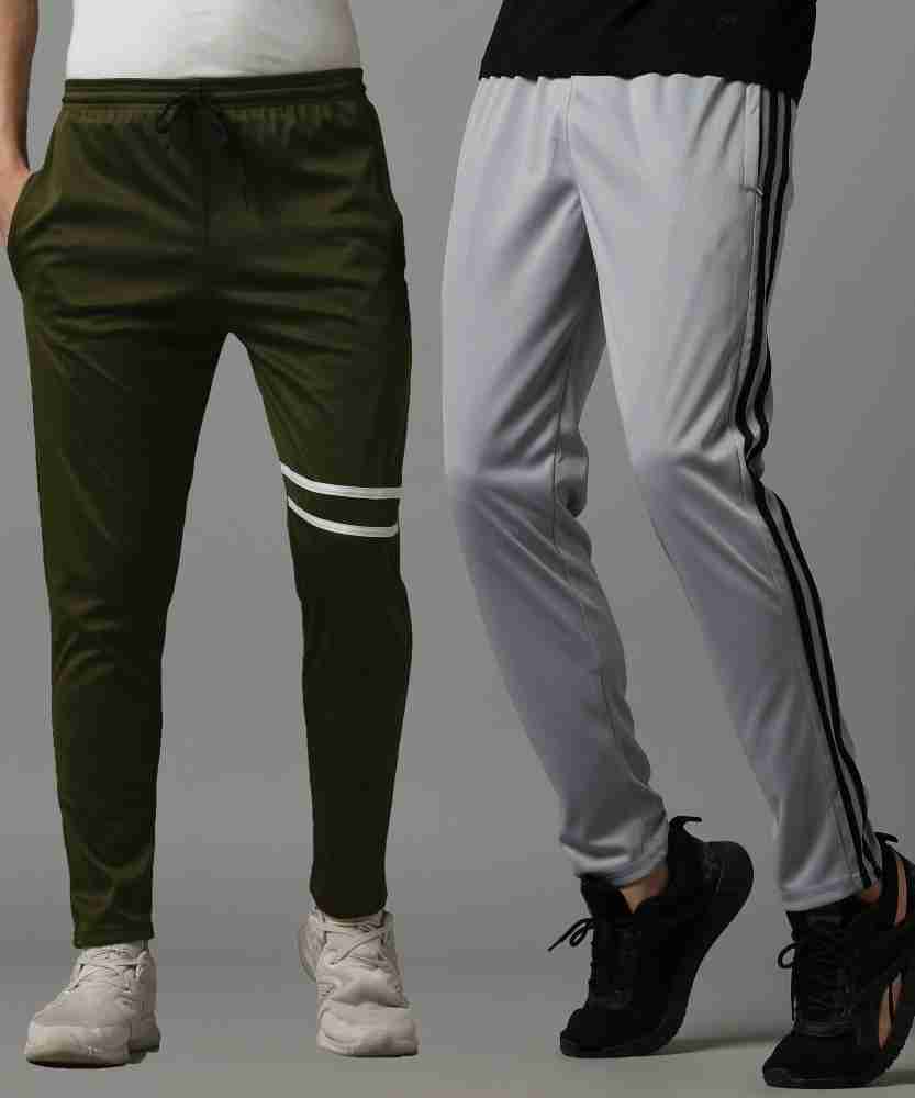 Foxter Striped Men Olive, Grey Track Pants - Buy Foxter Striped Men Olive,  Grey Track Pants Online at Best Prices in India