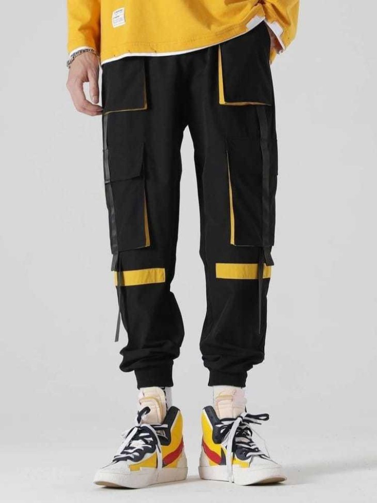 Aggregate 67+ black pants yellow stripe - in.eteachers