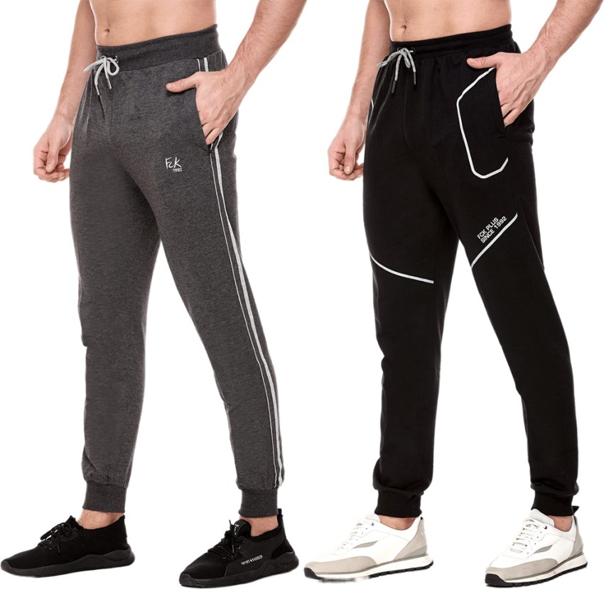 Romano nx Mens 100 Cotton Joggers Trackpants with Two Side Zipper Po   romanonxcom