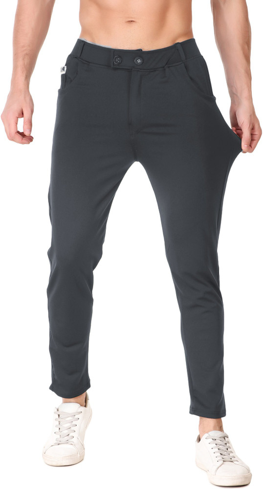 Plus91 Slim Fit Men Grey Trousers - Buy Plus91 Slim Fit Men Grey