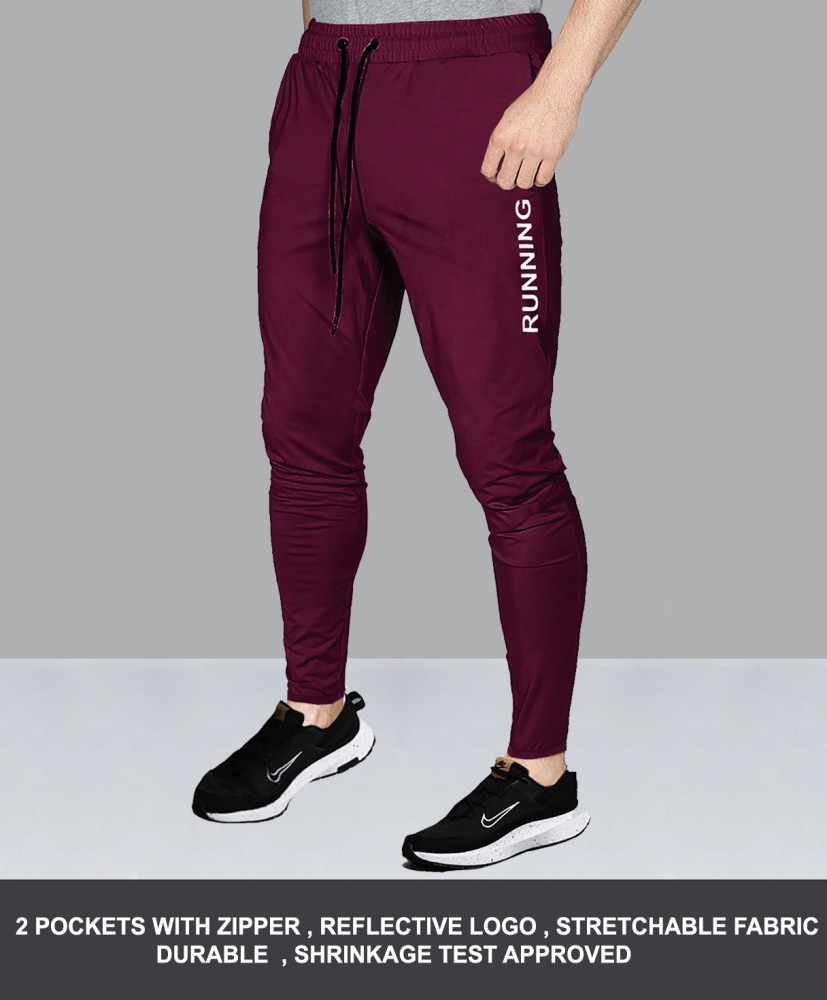Burgundy jogger pants  HOWTOWEAR Fashion