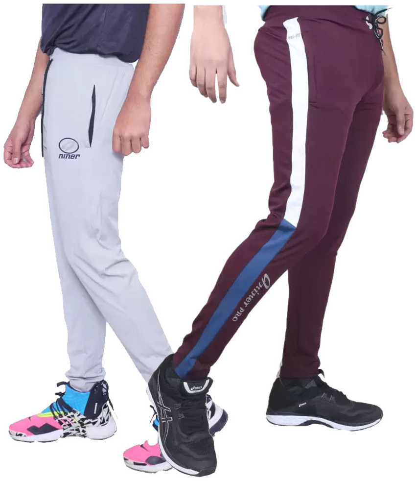 Solid Men Grey, Maroon Track Pants Price in India - Buy Solid Men ...