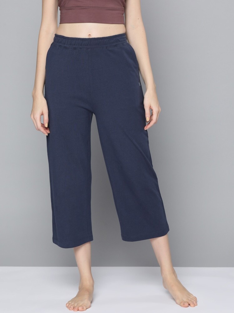 HRX by Hrithik Roshan Solid Women Blue Track Pants - Buy HRX by Hrithik  Roshan Solid Women Blue Track Pants Online at Best Prices in India