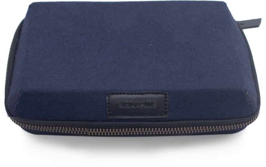 OBLIQUE Ally Canvas - Tech Pouch Navy - Price in India