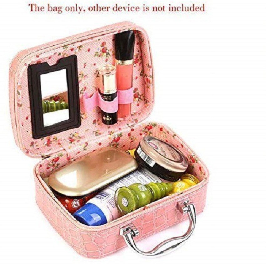 TINSUHG Multicolor Travel Cosmetic Bag with Small Mirror Cosmetics Travel  Toiletry Kit Travel Toiletry Kit MULTICOLOR - Price in India