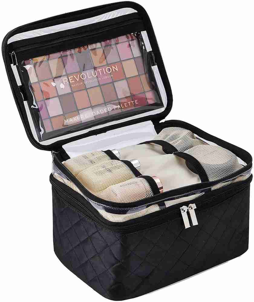 ELITEHOME Double-Layer Pink Cosmetic Bag, Makeup Organizer Bag, Toiletry Bag  Multi-Purpose Vanity Box Price in India - Buy ELITEHOME Double-Layer Pink Cosmetic  Bag, Makeup Organizer Bag, Toiletry Bag Multi-Purpose Vanity Box online