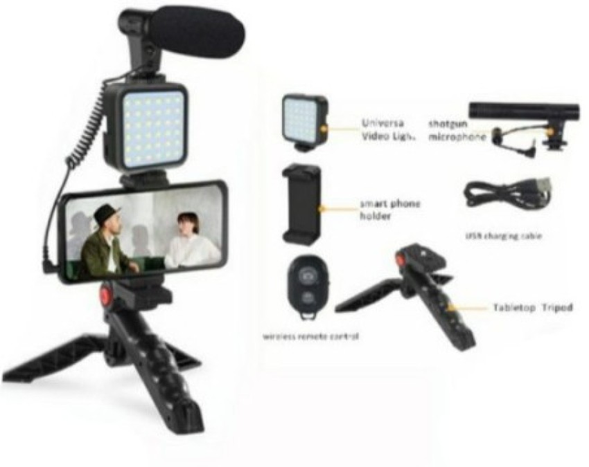 Urban Infotech Vlogger Kit for Mobile Camera Vlog With Tripod Stand 36 LED  Light and Microphone Monopod Kit - Urban Infotech 