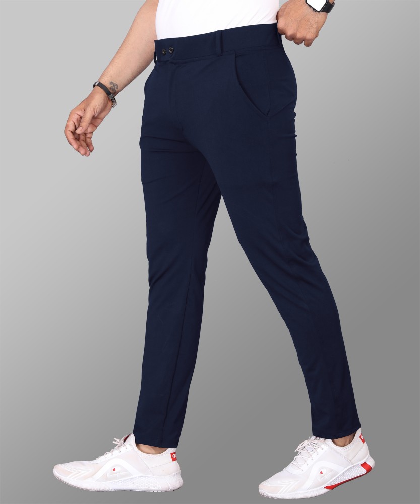Buy Men Trouser for Men Blue Pleated Ankle Length Trousers Men Online in  India  Etsy