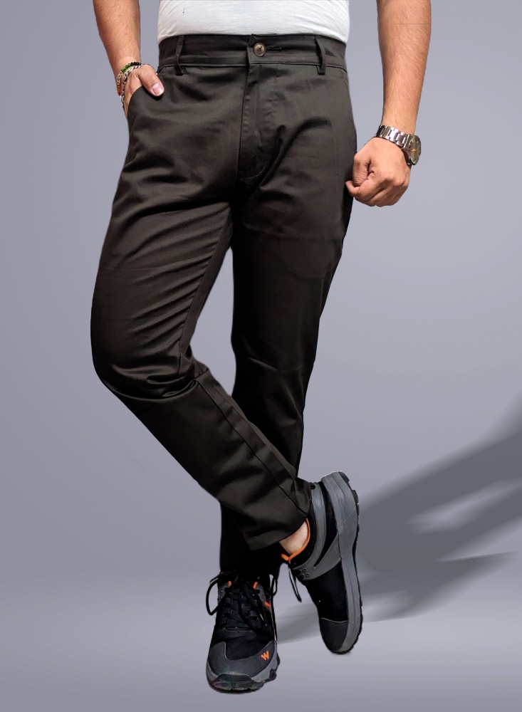 Buy ROYAL ENFIELD Solid Cotton Regular Fit Mens Casual Trousers  Shoppers  Stop