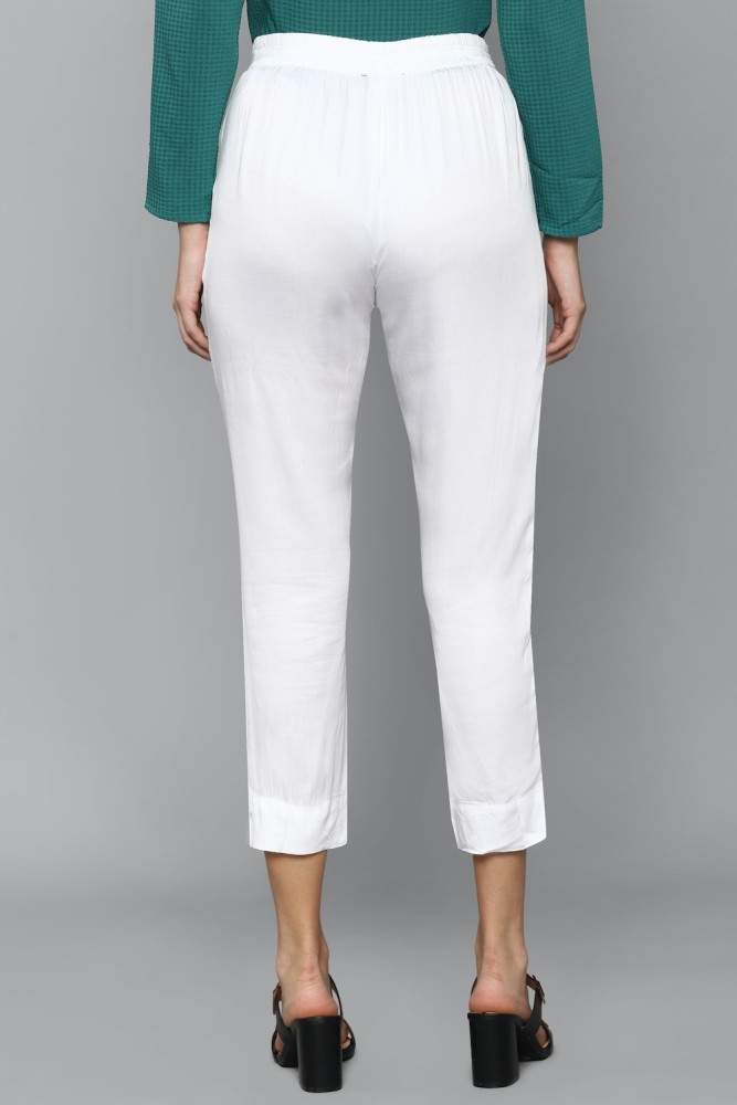 Buy Women Green Regular Fit Solid Casual Track Pants Online - 609555 | Allen  Solly