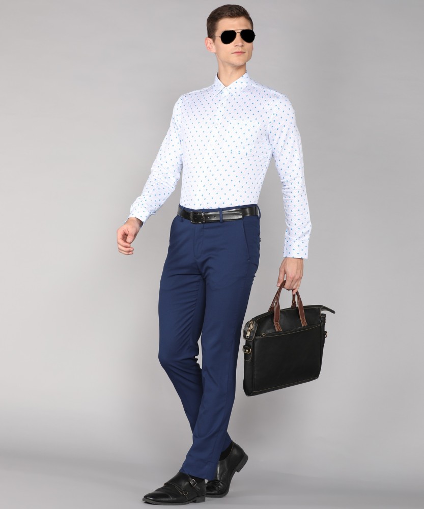 Buy Navy Blue Trousers & Pants for Men by LOUIS PHILIPPE Online