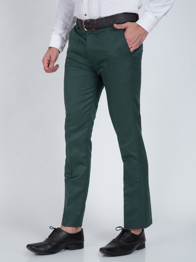 CRIMSOUNE CLUB Casual Trousers  Buy CRIMSOUNE CLUB Men Green Trousers  Online  Nykaa Fashion