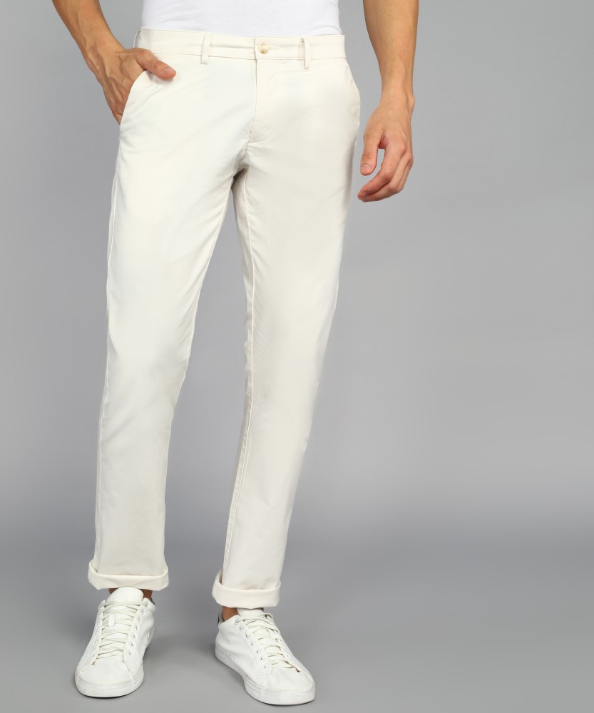 Allen Solly Casual Trousers  Buy Allen Solly Men Cream Slim Fit Solid  Casual Trouser Online  Nykaa Fashion
