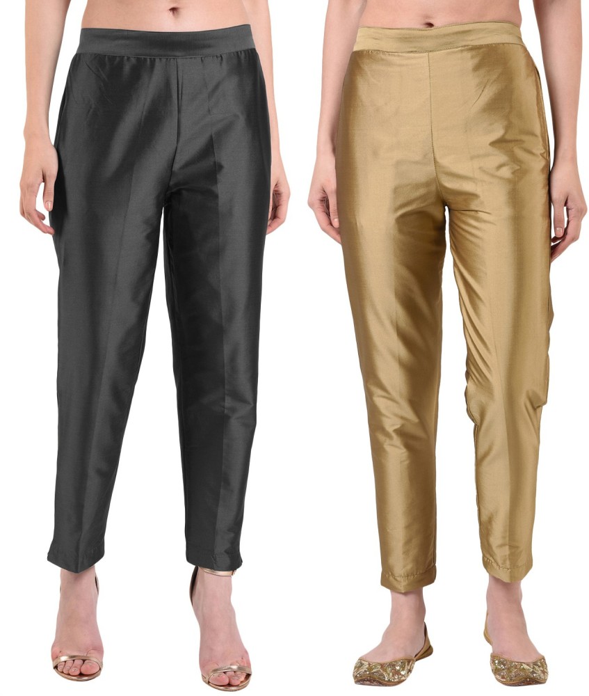 Kick flare trousers with goldtoned buttons  Massimo Dutti