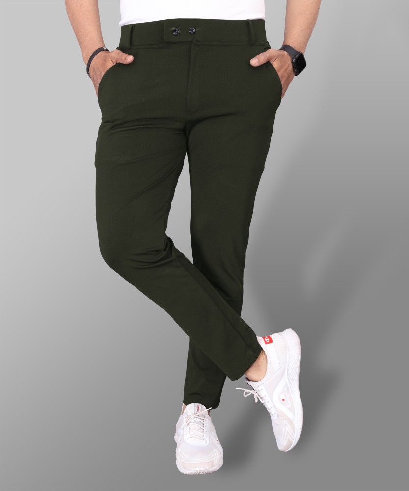 Buy Bottle Green Trousers  Pants for Men by SOJANYA Online  Ajiocom