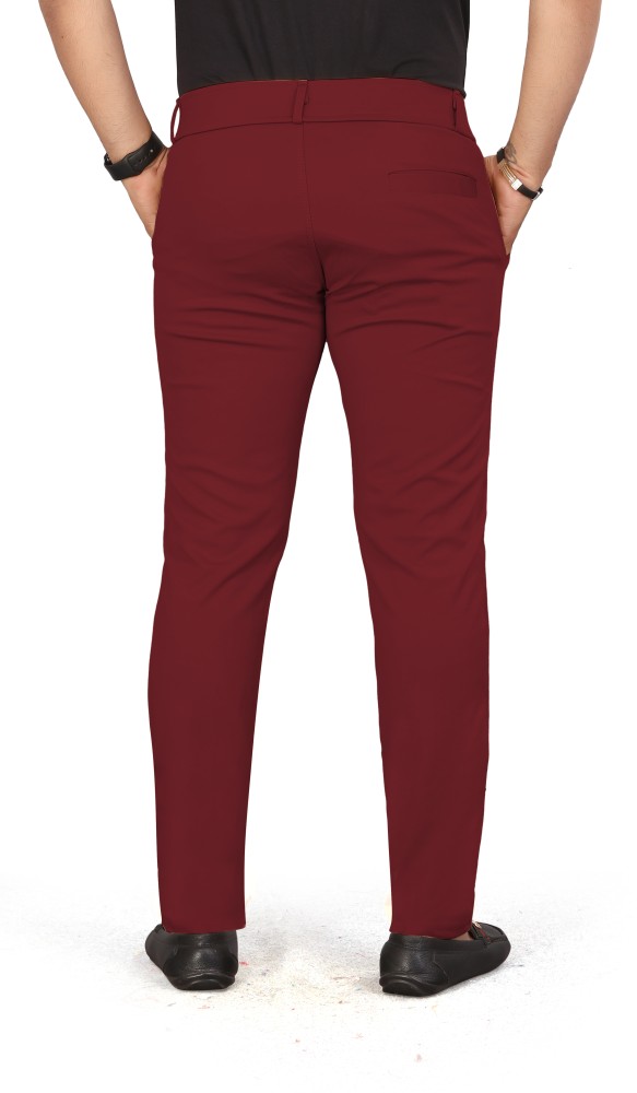 Buy Maroon Pants for Women by Molcha Online | Ajio.com