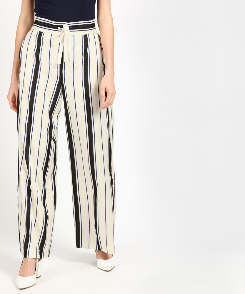 Jersey Elasticated Waist Flared Trousers