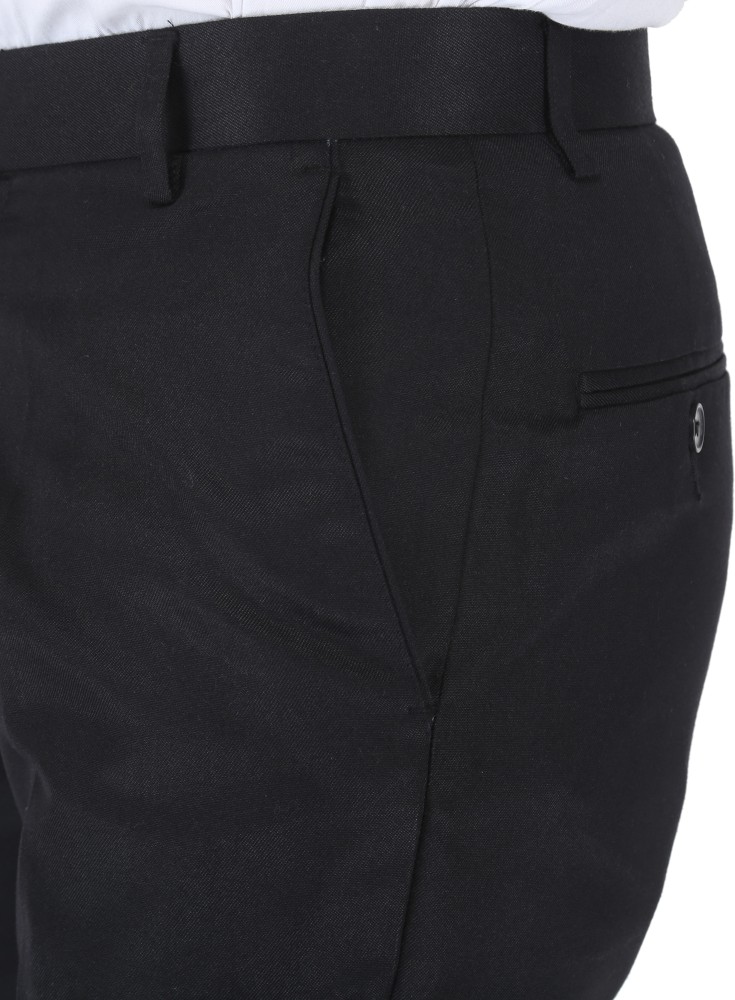 Buy Classic Polyester Spandex Solid Casual Trousers for Men  Lowest price  in India GlowRoad