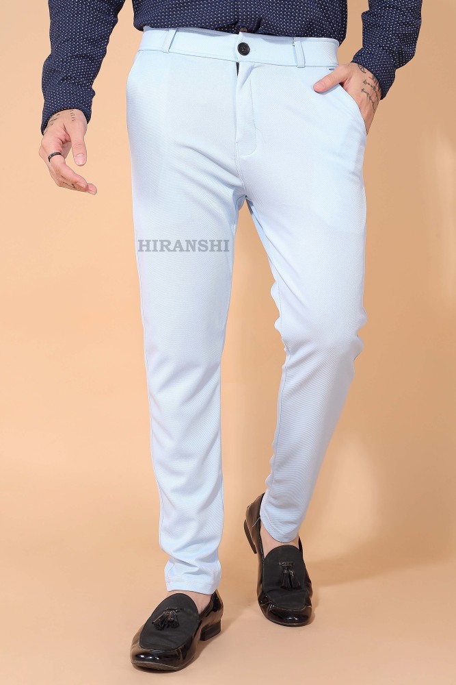 Buy Men Blue Slim Fit Check Casual Trousers Online  676693  Allen Solly