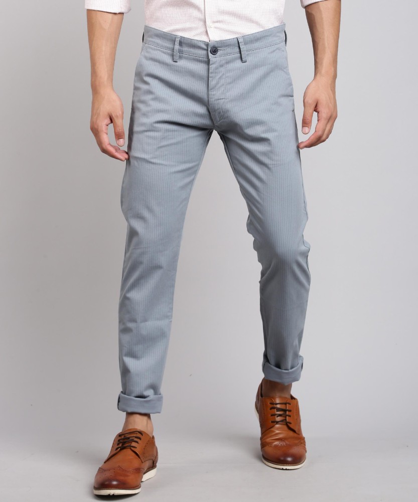 Buy Peter England Men Grey Slim Fit Solid Formal Trousers  Trousers for  Men 1888172  Myntra