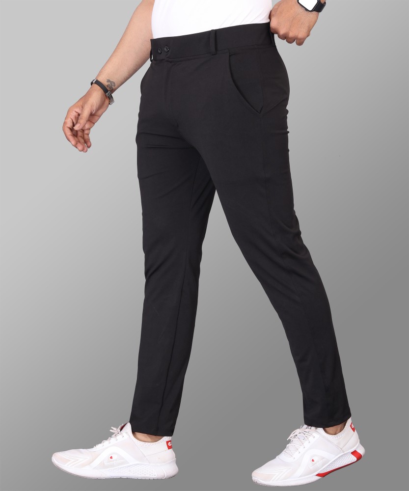 Shop Gia Solid Black Trousers Online  Westside