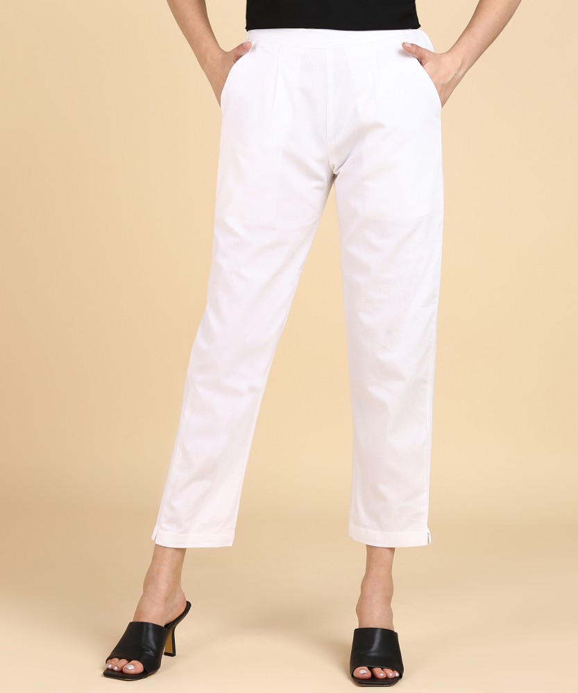 Buy White Trousers  Pants for Women by Cover Story Online  Ajiocom