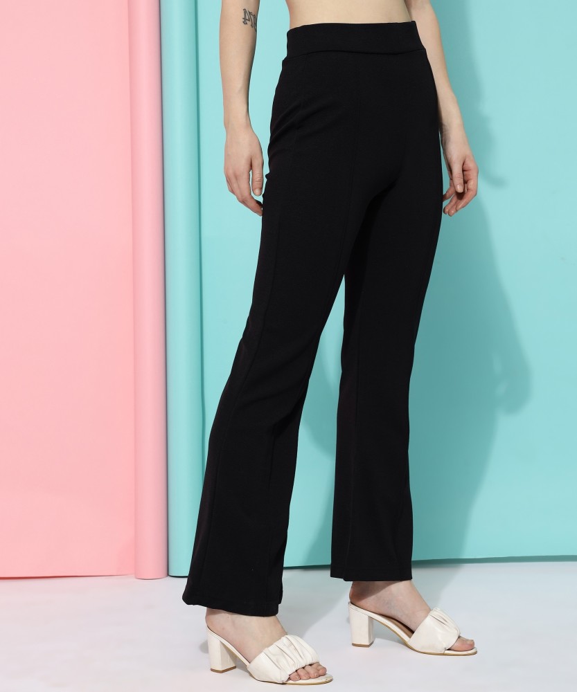 LEE TEX Regular Fit Women Black Trousers - Buy LEE TEX Regular Fit