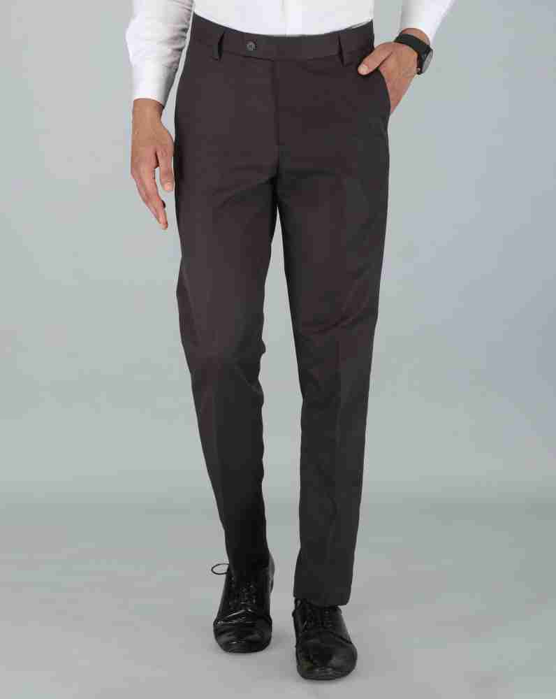 Men Formal Office Pants Business Dress Work Trousers High Waist Bottoms  Pants