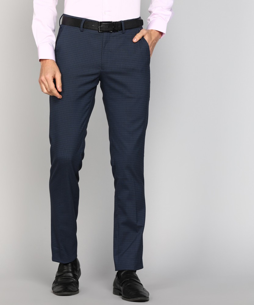 Louis Philippe Formal Trousers  Buy Louis Philippe Men Cream Slim Fit  Solid Flat Front Formal Trousers Online  Nykaa Fashion