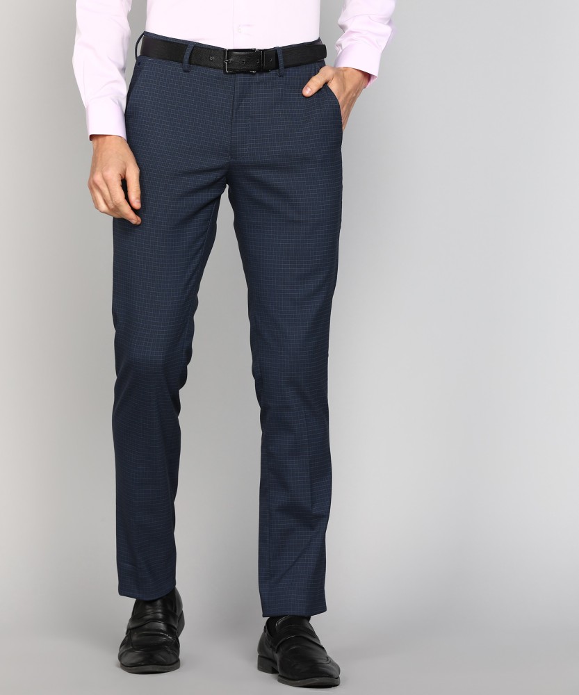 Buy Navy Blue Trousers & Pants for Men by LOUIS PHILIPPE Online