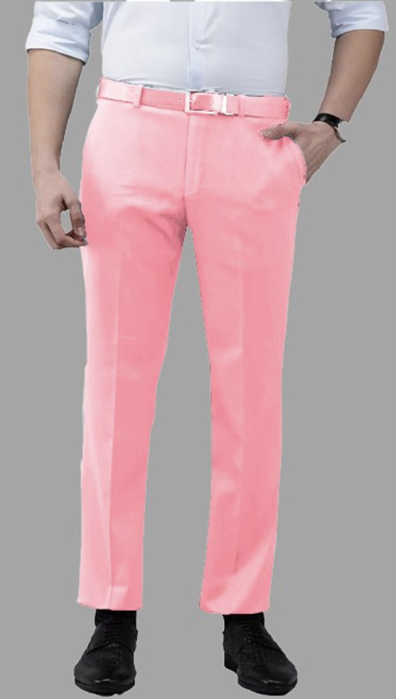 Buy online Pink Solid Flat Front Formal Trouser from Bottom Wear for Men by  Hangup for 899 at 44 off  2023 Limeroadcom