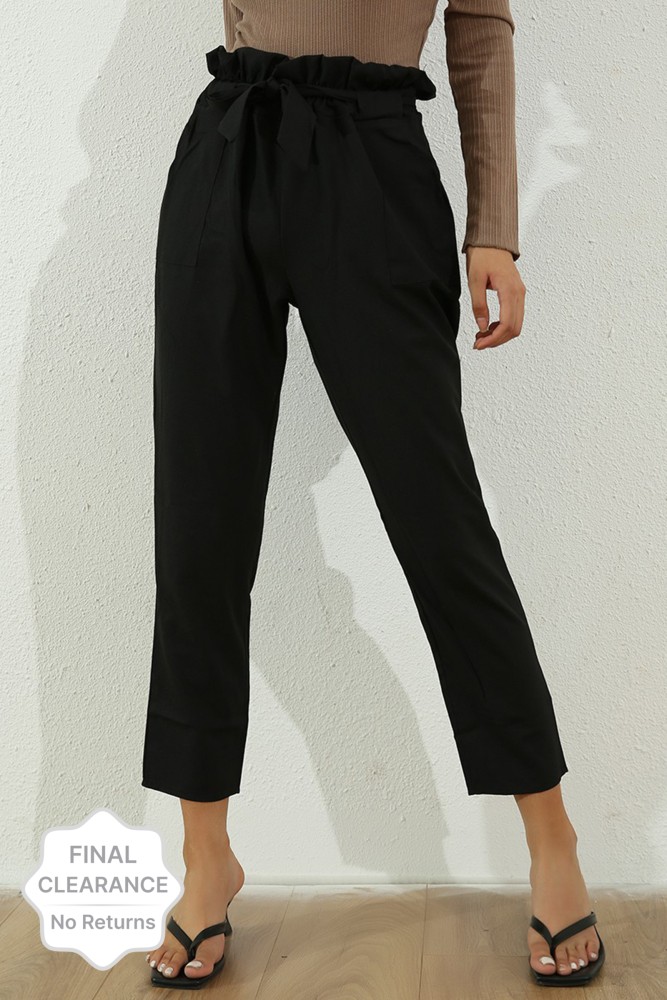 Black Bengalin Hipster Maternity Trousers by Noppies