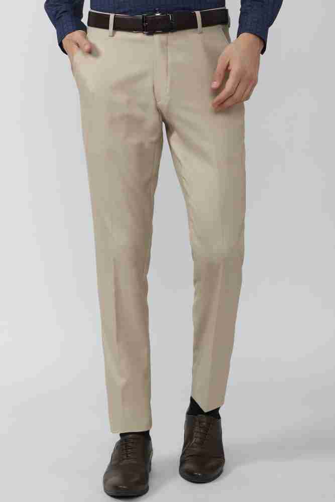Tan Cotton Brushed Twill Tailored Italian Suit Pants - 1913 Collection