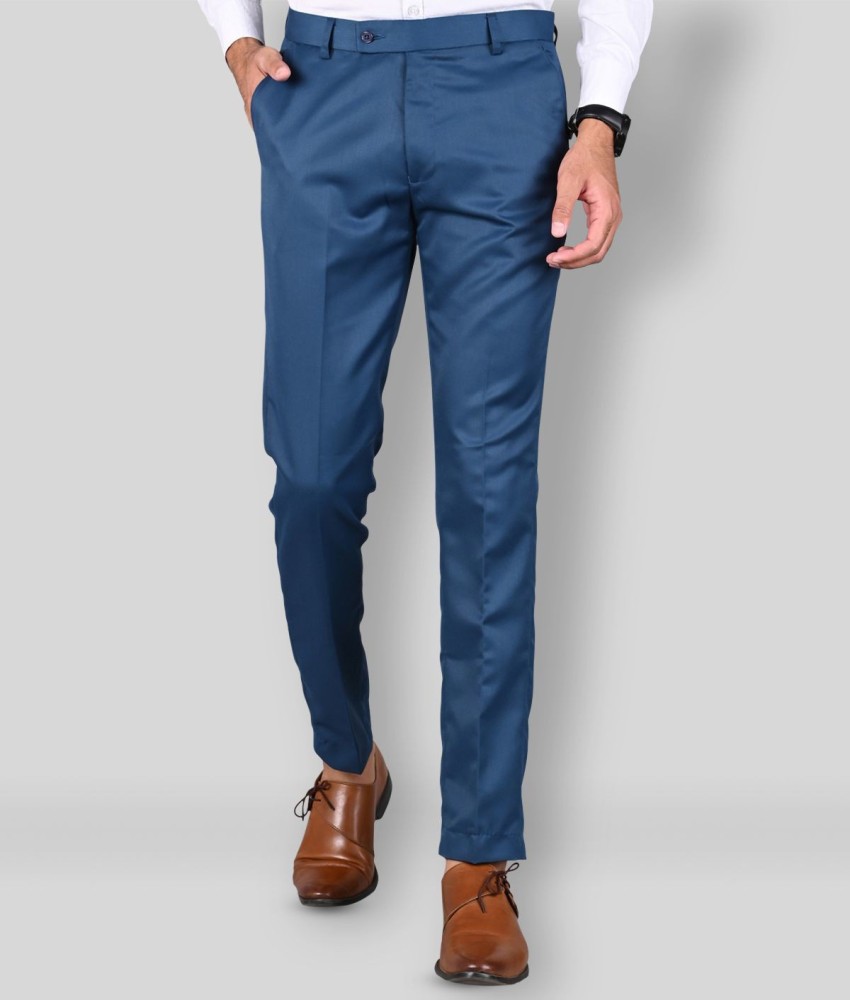 GhabaCreation Slim Fit Men Blue Trousers  Buy GhabaCreation Slim Fit Men Blue  Trousers Online at Best Prices in India  Flipkartcom
