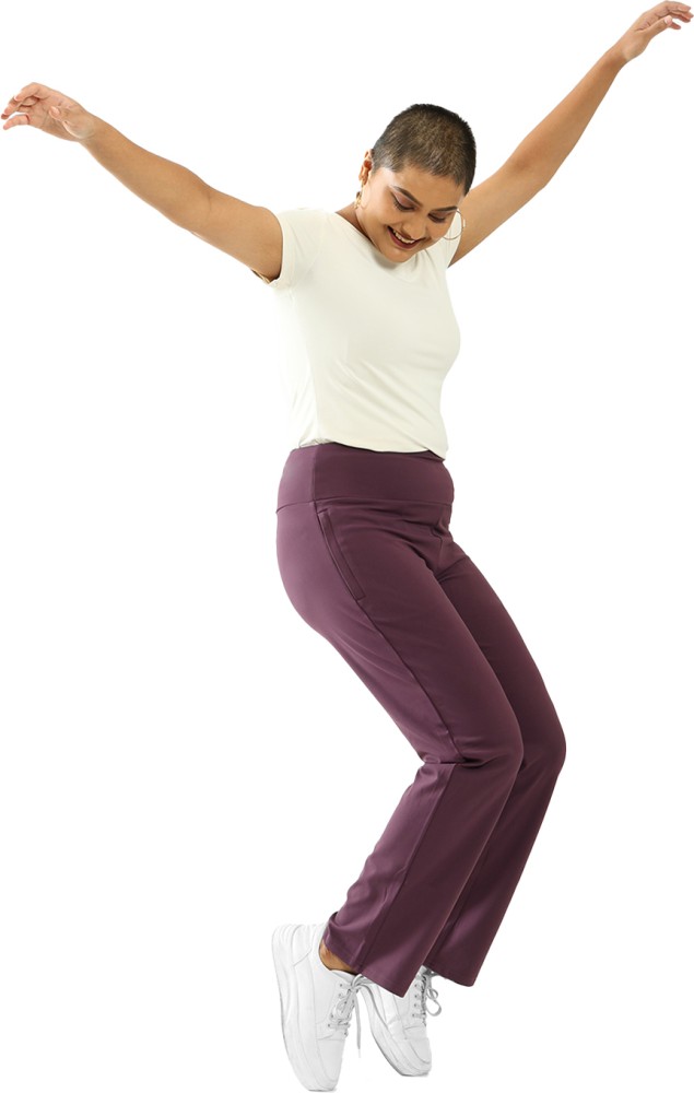 BlissClub Regular Fit Women Purple Trousers - Buy BlissClub