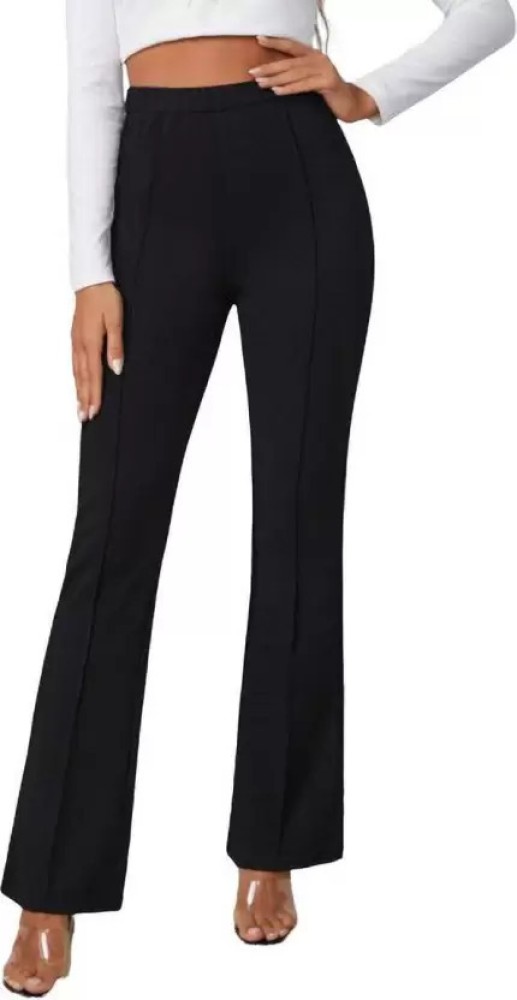 Aliya Fashion Regular Fit Women Black Trousers - Buy Aliya Fashion Regular  Fit Women Black Trousers Online at Best Prices in India
