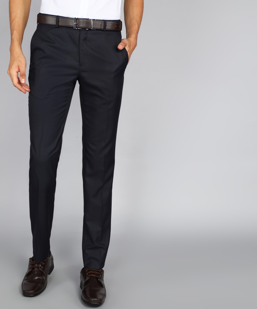 GOB Slim Fit Men Dark Blue Trousers  Buy GOB Slim Fit Men Dark Blue  Trousers Online at Best Prices in India  Flipkartcom