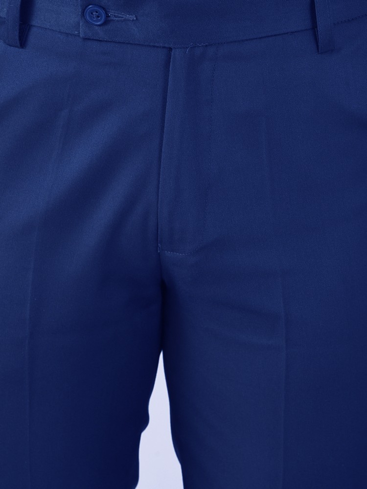 Silk Anti Wrinkle Blue Plain Zipper Fly Mens Formal Trouser For Office And  Casual Wear at Best Price in Panipat  Viren Trading Company