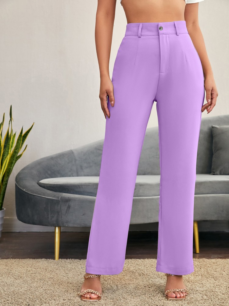 LEE TEX Regular Fit Women Purple Trousers  Buy LEE TEX Regular Fit Women  Purple Trousers Online at Best Prices in India  Flipkartcom
