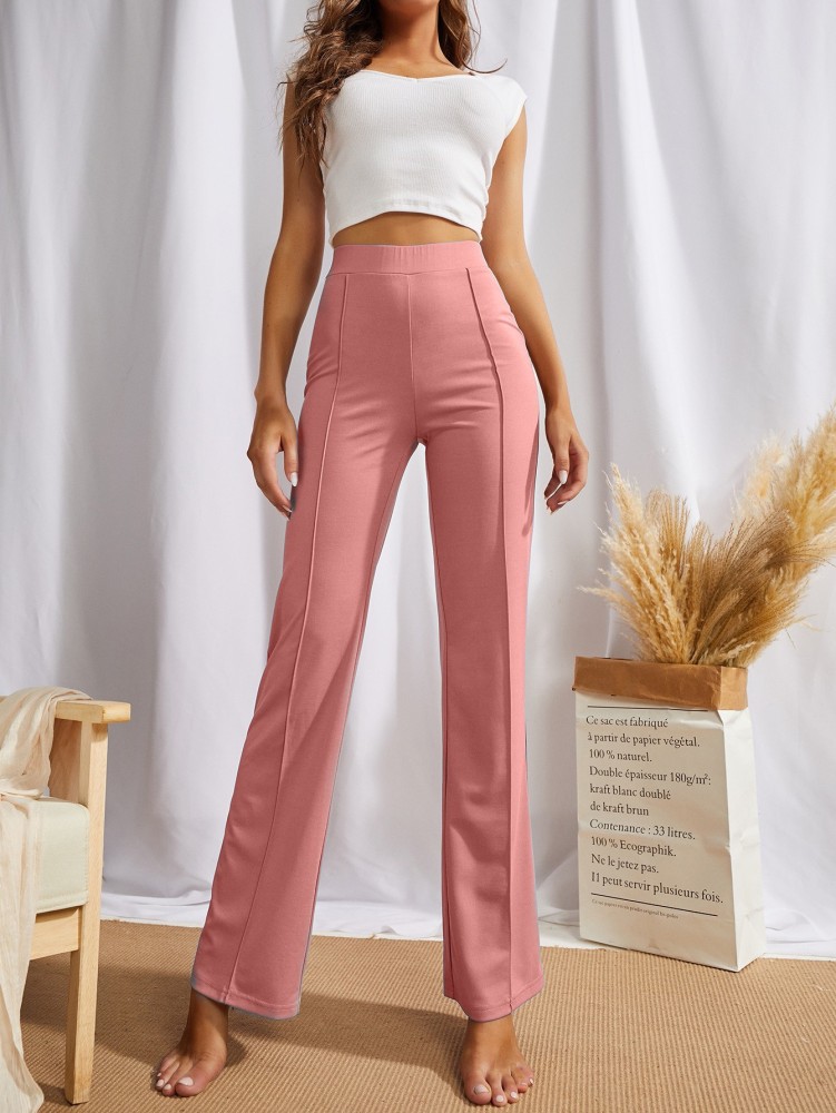 Buy Women Grey Velour High Waist Flared Trousers  Party Wear Online India   FabAlley