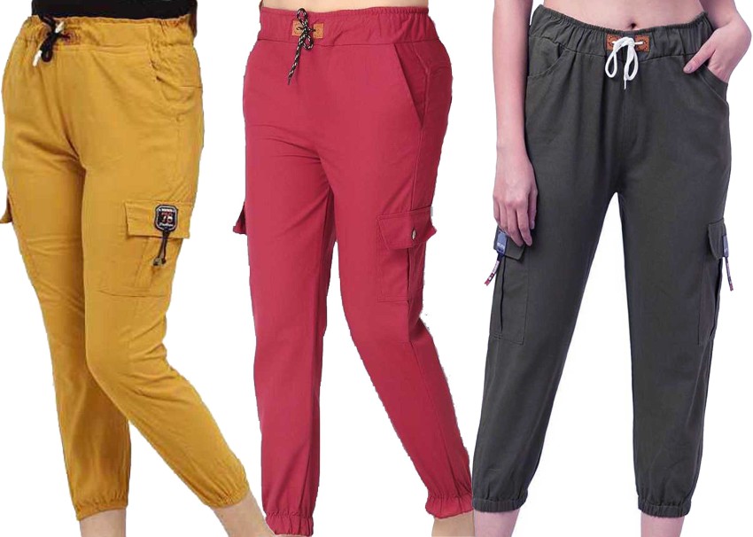 Buy Ruhfab Regular Fit Cotton Trouser Pants for WomenLadies Cotton Pants  OliveGreenMedium at Amazonin