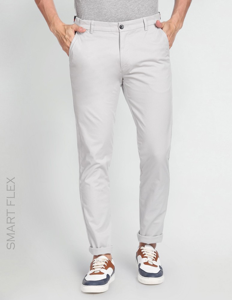 Arrow khaki solid cotton trouser  G3MCT0747  G3fashioncom