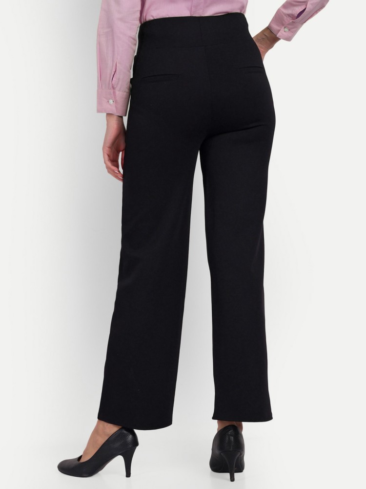 Broadstar Regular Fit Women Black Trousers - Buy Broadstar Regular Fit  Women Black Trousers Online at Best Prices in India