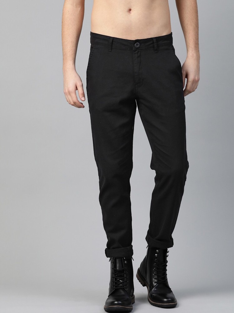 Buy The Roadster Lifestyle Co Men Slim Fit Pure Cotton Cargos  Trousers  for Men 5415202  Myntra