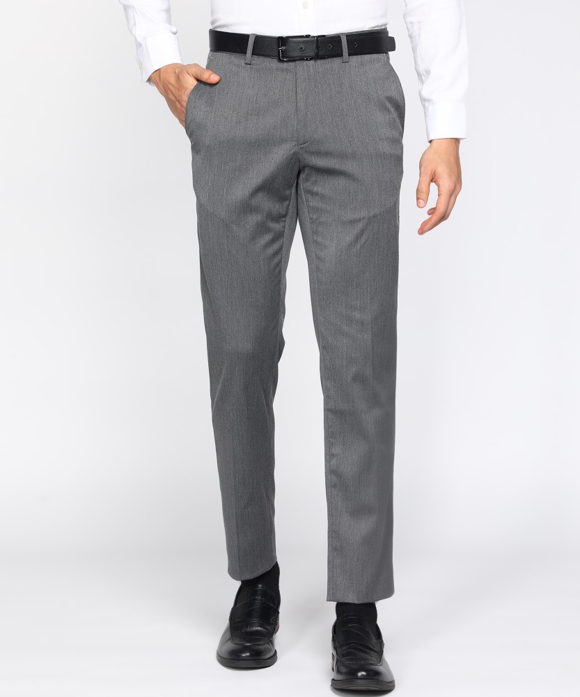 PETER ENGLAND Slim Fit Men Grey Trousers  Buy PETER ENGLAND Slim Fit Men Grey  Trousers Online at Best Prices in India  Flipkartcom