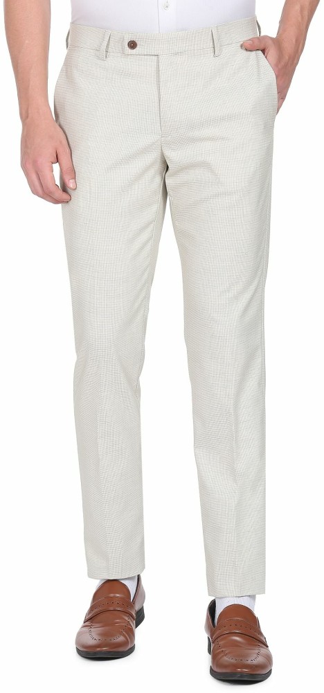Buy Arrow Grey Textured Trousers for Men Online  Tata CLiQ
